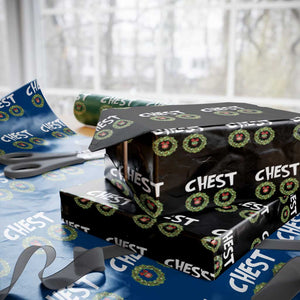 Funny Christmas Couple Wrapping Paper Roll Chest Nuts Bauble Xmas Wreath TS11 Black Print Your Wear