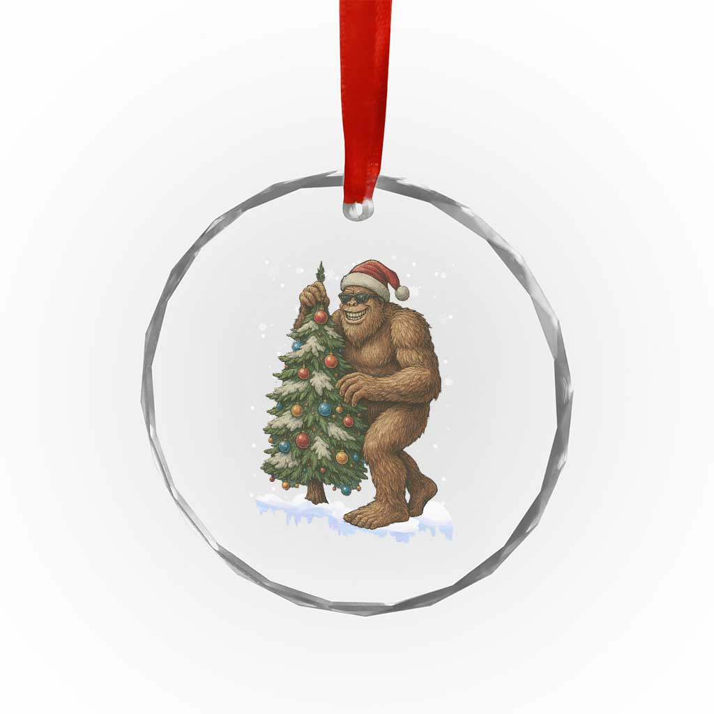 Funny Christmas Crystal Glass Ornament Bigfoot Decorating Xmas Tree Gift TS12 Print Your Wear