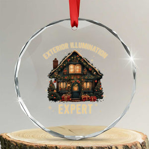 Funny Christmas Crystal Glass Ornament Exterior Illumination Expert Xmas Lights Home Decor TS02 Transparent Glass 3'' Circle Print Your Wear