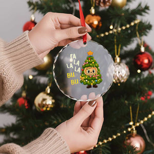 Funny Christmas Crystal Glass Ornament Fa La La La Bu Bu Xmas Song Kawaii Bubu TS10 Print Your Wear