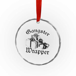 Funny Christmas Crystal Glass Ornament Gangster Wrapper Vintage Presents Gift TS11 Print Your Wear