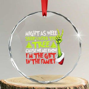 Funny Christmas Crystal Glass Ornament I'm The Gift Kids Pajamas Girls Boys TS10 Transparent Glass 3'' Circle Print Your Wear