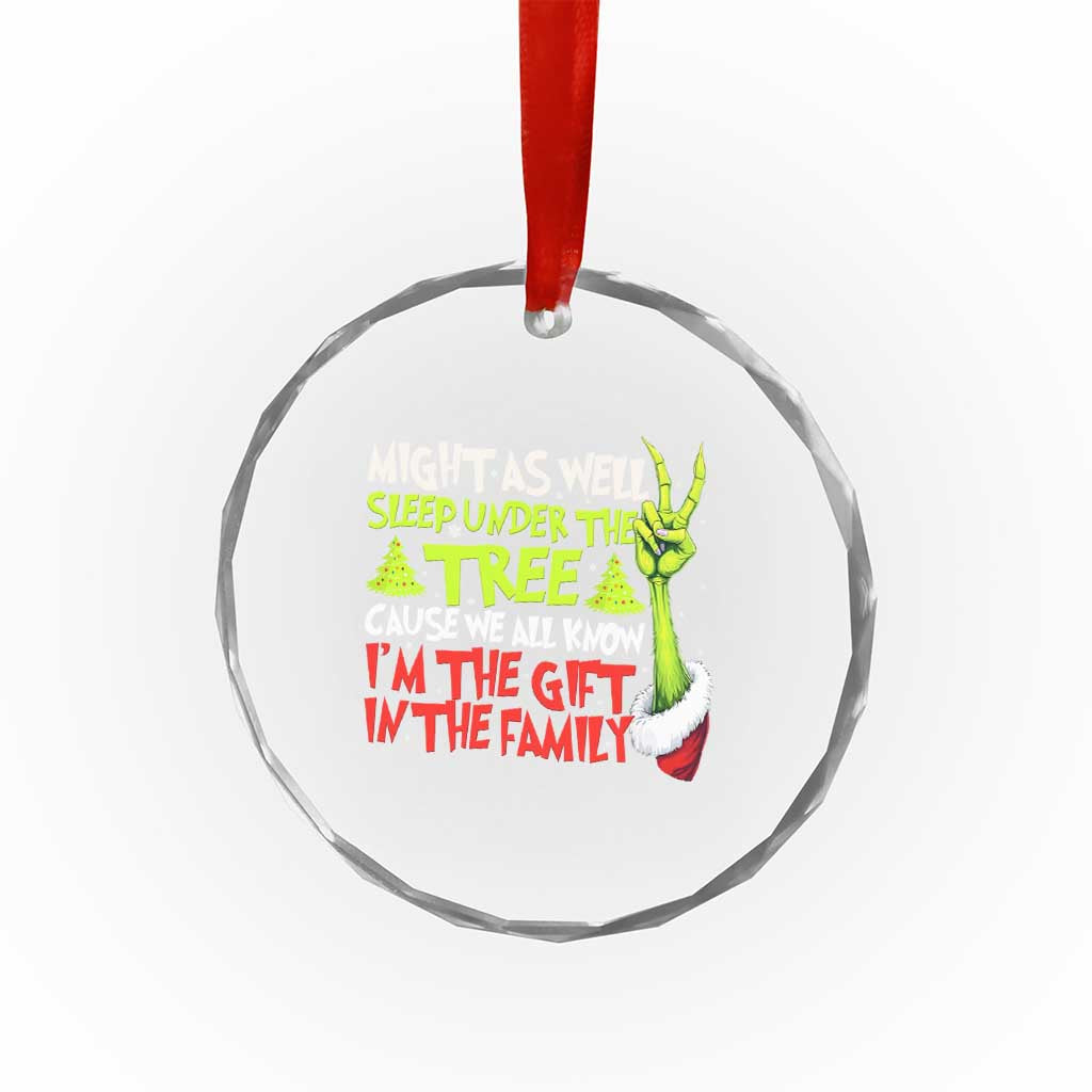 Funny Christmas Crystal Glass Ornament I'm The Gift Kids Pajamas Girls Boys TS10 Print Your Wear
