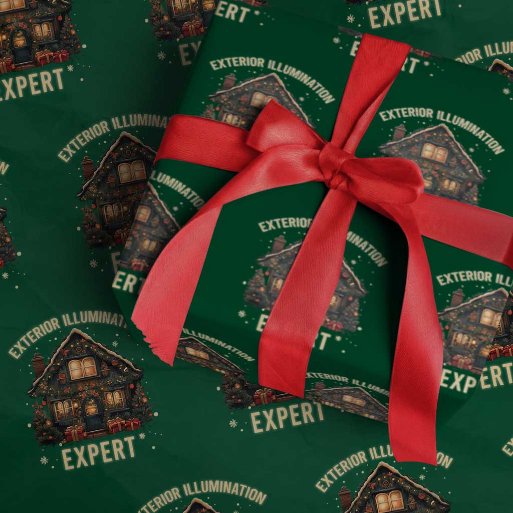 Funny Christmas Wrapping Paper Roll Exterior Illumination Expert Xmas Lights Home Decor TS02 Green Print Your Wear
