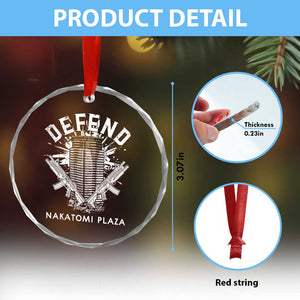 Funny Christmas Defend Nakatomi Plaza Crystal Glass Ornament TS09 Print Your Wear