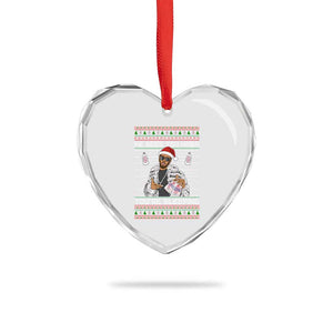 Funny Christmas Diddy Heart Crystal Glass Ornament Diddy Sees You When Youre Sleeping Ugly Xmas TS10 Print Your Wear