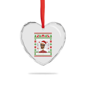 Funny Christmas Diddy Heart Crystal Glass Ornament Embarrassing Any Hole is My Goal Dirty Ugly Xmas TS10 Print Your Wear