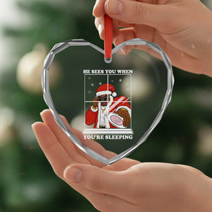Funny Christmas Diddy Heart Crystal Glass Ornament He Sees You When Youre Sleeping Dirty Ugly Xmas TS10 Print Your Wear