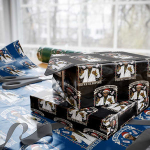 Funny Christmas Diddy Wrapping Paper Roll He Sees You When Youre Sleeping Dirty Xmas Lights TS10 Black Print Your Wear