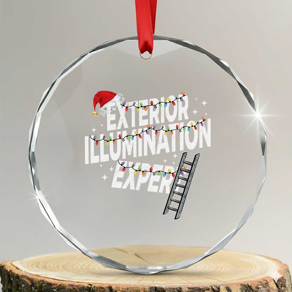 Funny Christmas Exterior Illumination Expert Crystal Glass Ornament Xmas Lights Decorator TS11 Transparent Glass 3'' Circle Print Your Wear