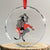 Funny Christmas Gruss Vom Krampus Crystal Glass Ornament TS09 Transparent Glass 3'' Circle Print Your Wear