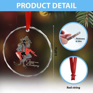 Funny Christmas Gruss Vom Krampus Crystal Glass Ornament TS09 Print Your Wear