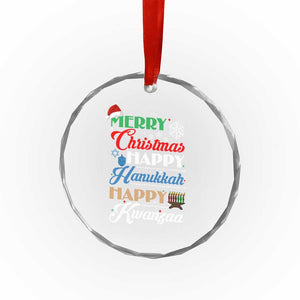 Funny Christmas Hanukkah Kwanzaa Crystal Glass Ornament December Holiday Gift TS12 Print Your Wear