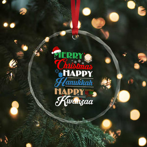 Funny Christmas Hanukkah Kwanzaa Crystal Glass Ornament December Holiday Gift TS12 Print Your Wear
