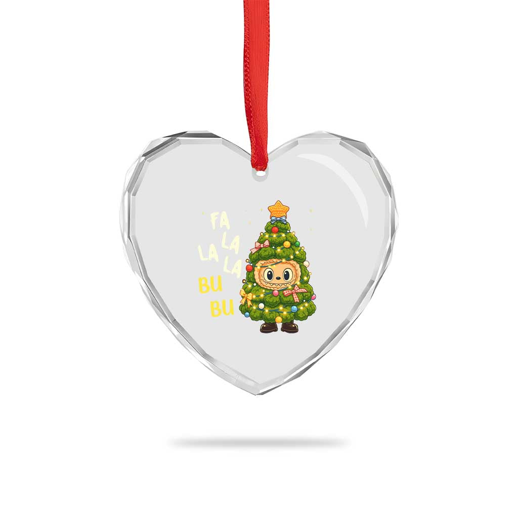 Funny Christmas Heart Crystal Glass Ornament Fa La La La Bu Bu Xmas Song Kawaii Bubu TS10 Print Your Wear