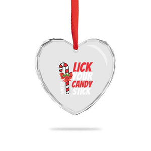 Funny Christmas Heart Crystal Glass Ornament I Like To Lick Your Candy Stick TS11 Print Your Wear