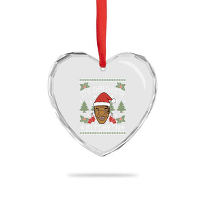 Funny Christmas Heart Crystal Glass Ornament Merry Chrithmith Ath Thweater Tyson Professional Boxer Ugly Xmas TS10 Print Your Wear