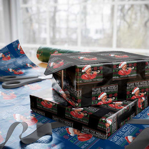 Funny Christmas Hip Hop Rap Gang Wrapping Paper Roll Twas The Nizzle Before Chrismizzle And All Through The Hizzle TS11 Black Print Your Wear