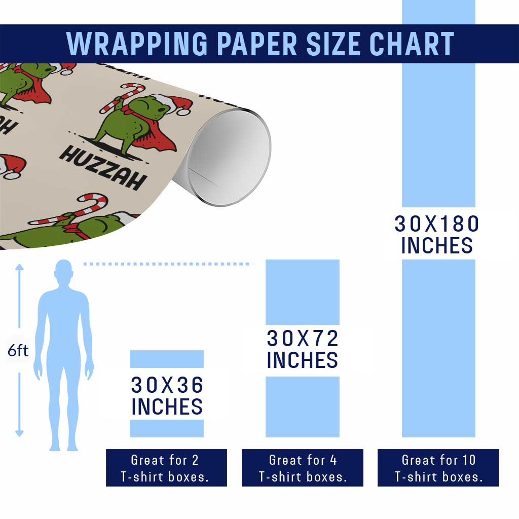 Funny Christmas Huzzah Frog Knight Meme Quote Wrapping Paper Roll TS11 Print Your Wear