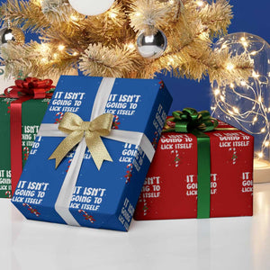 Funny Christmas It Isn't Going To Lick Itself Wrapping Paper Roll Xmas Adult Humor Couple Matching TS11 Print Your Wear