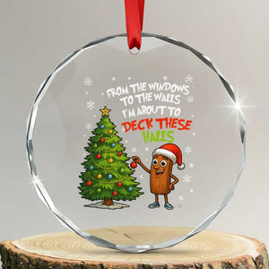 Funny Christmas Italian Brainrot Crystal Glass Ornament Funny Memes From The Windows to the Walls I'm About To TS10 Transparent Glass 3'' Circle Print Your Wear