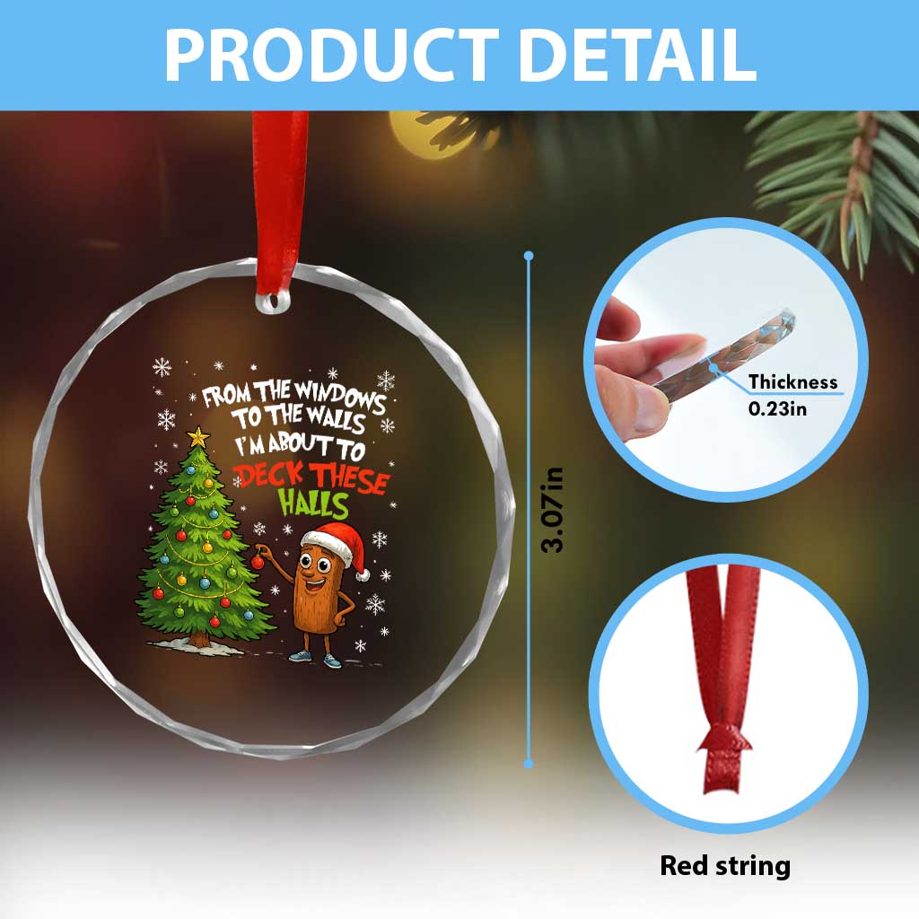 Funny Christmas Italian Brainrot Crystal Glass Ornament Funny Memes From The Windows to the Walls I'm About To TS10 Print Your Wear
