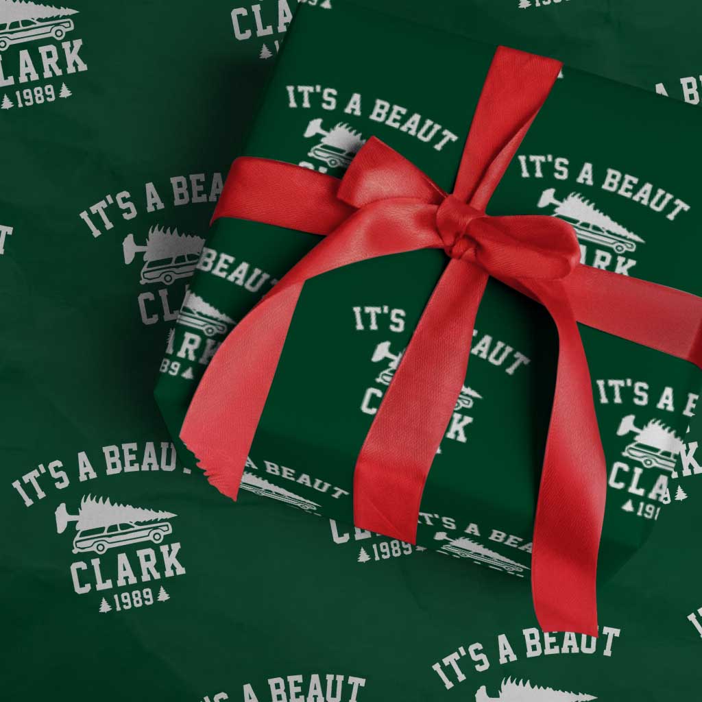 Funny Christmas Its a Beaut Clark Wrapping Paper Roll Xmas Tree Disaster Griswold Family Holiday TS02 Green Print Your Wear