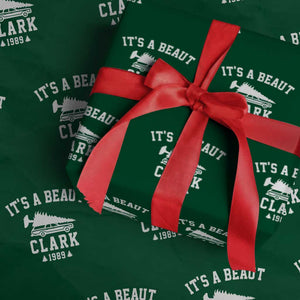 Funny Christmas Its a Beaut Clark Wrapping Paper Roll Xmas Tree Disaster Griswold Family Holiday TS02 Green Print Your Wear
