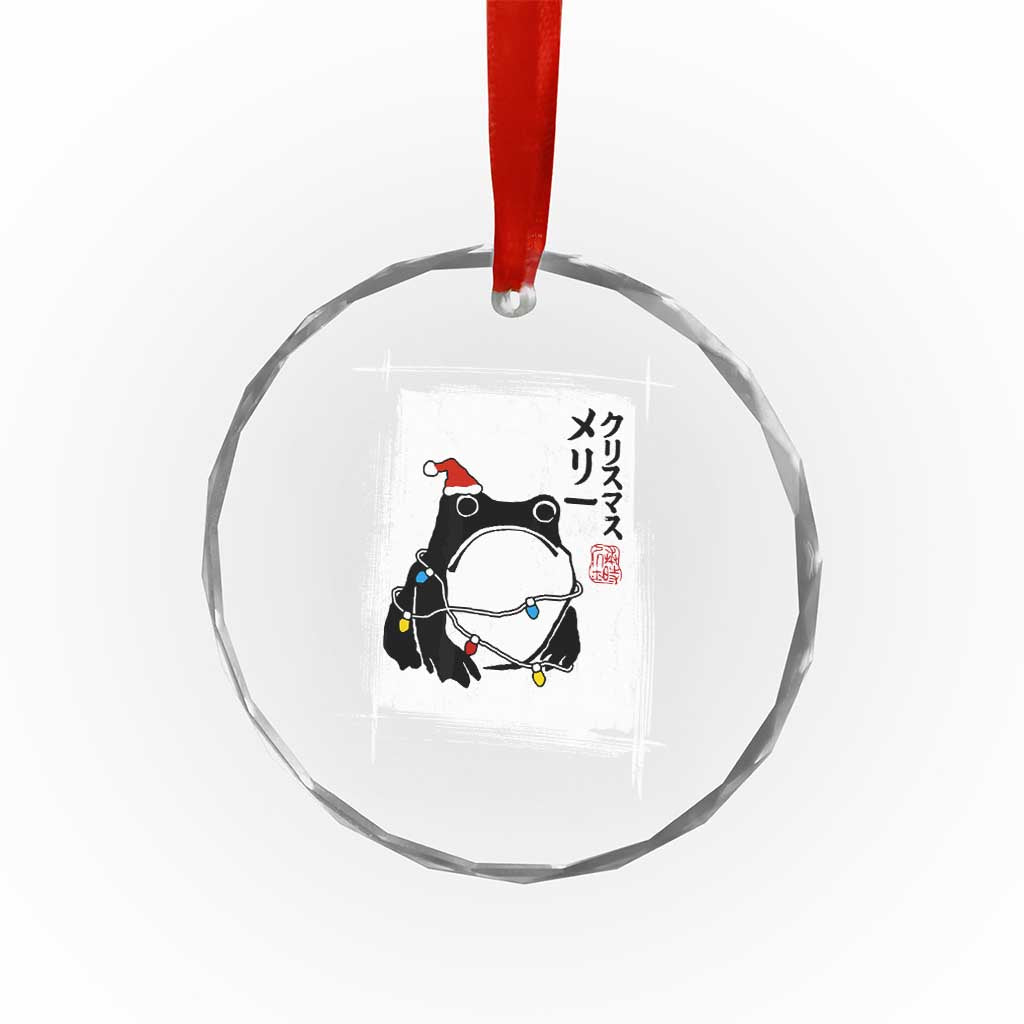 Funny Christmas Japanese Crystal Glass Ornament Santa Frog Ukiyoe Art TS11 Print Your Wear