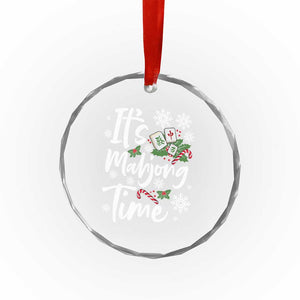 Funny Christmas Mahjong Crystal Glass Ornament It Is Mahjong Time Gambling Xmas Chinese Game TS11 Print Your Wear