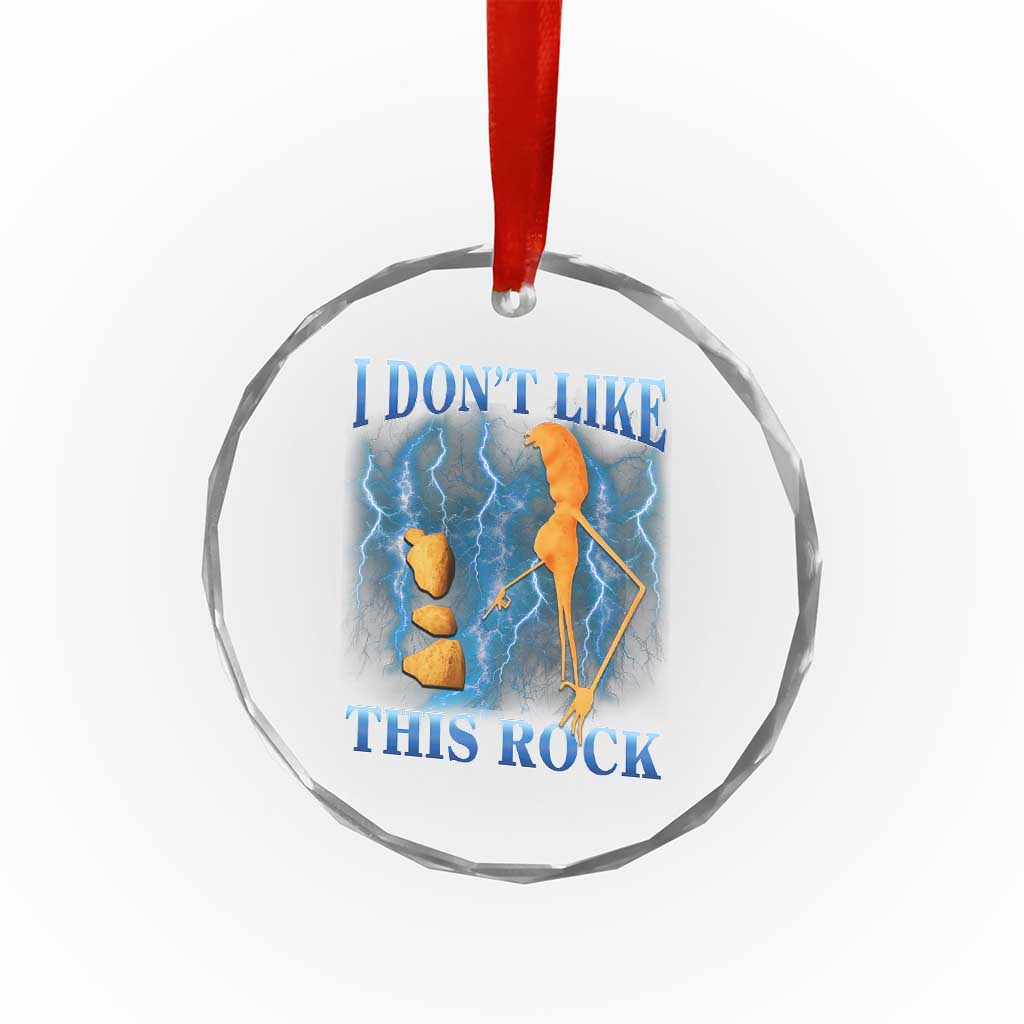 Funny Christmas Marcus The Worm Crystal Glass Ornament I Don't Like This Rock Brain Rot TS10 Print Your Wear