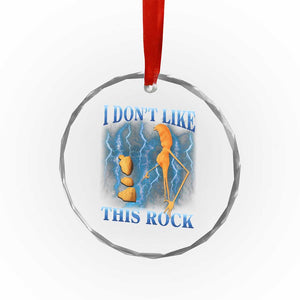Funny Christmas Marcus The Worm Crystal Glass Ornament I Don't Like This Rock Brain Rot TS10 Print Your Wear
