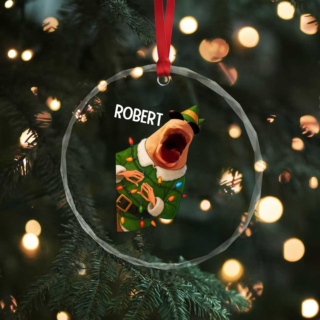 Funny Christmas Marcus The Worm Robert Xmas Elf Crystal Glass Ornament TS11 Print Your Wear