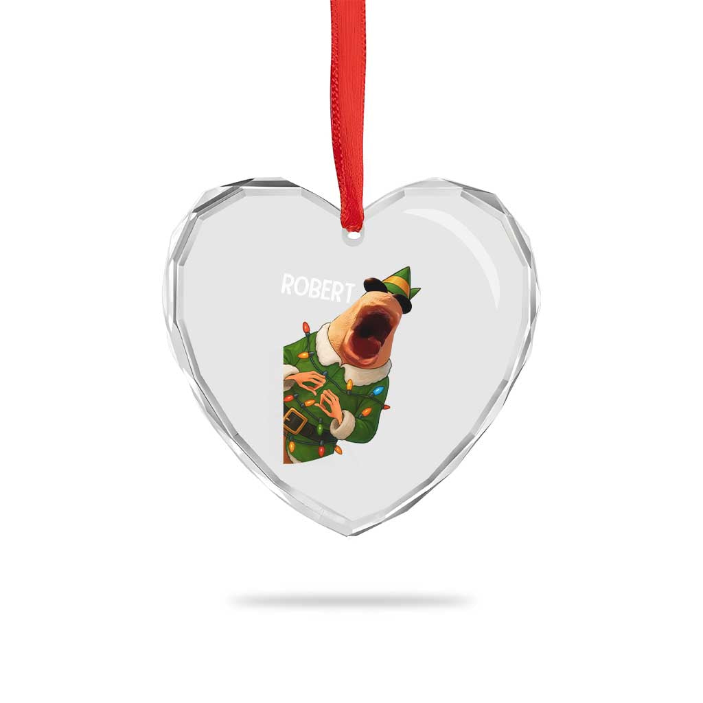 Funny Christmas Marcus The Worm Robert Xmas Elf Heart Crystal Glass Ornament TS11 Print Your Wear