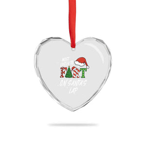 Funny Christmas Matching Family Heart Crystal Glass Ornament Most Likely To Fart On Santa Lap TS14 Print Your Wear