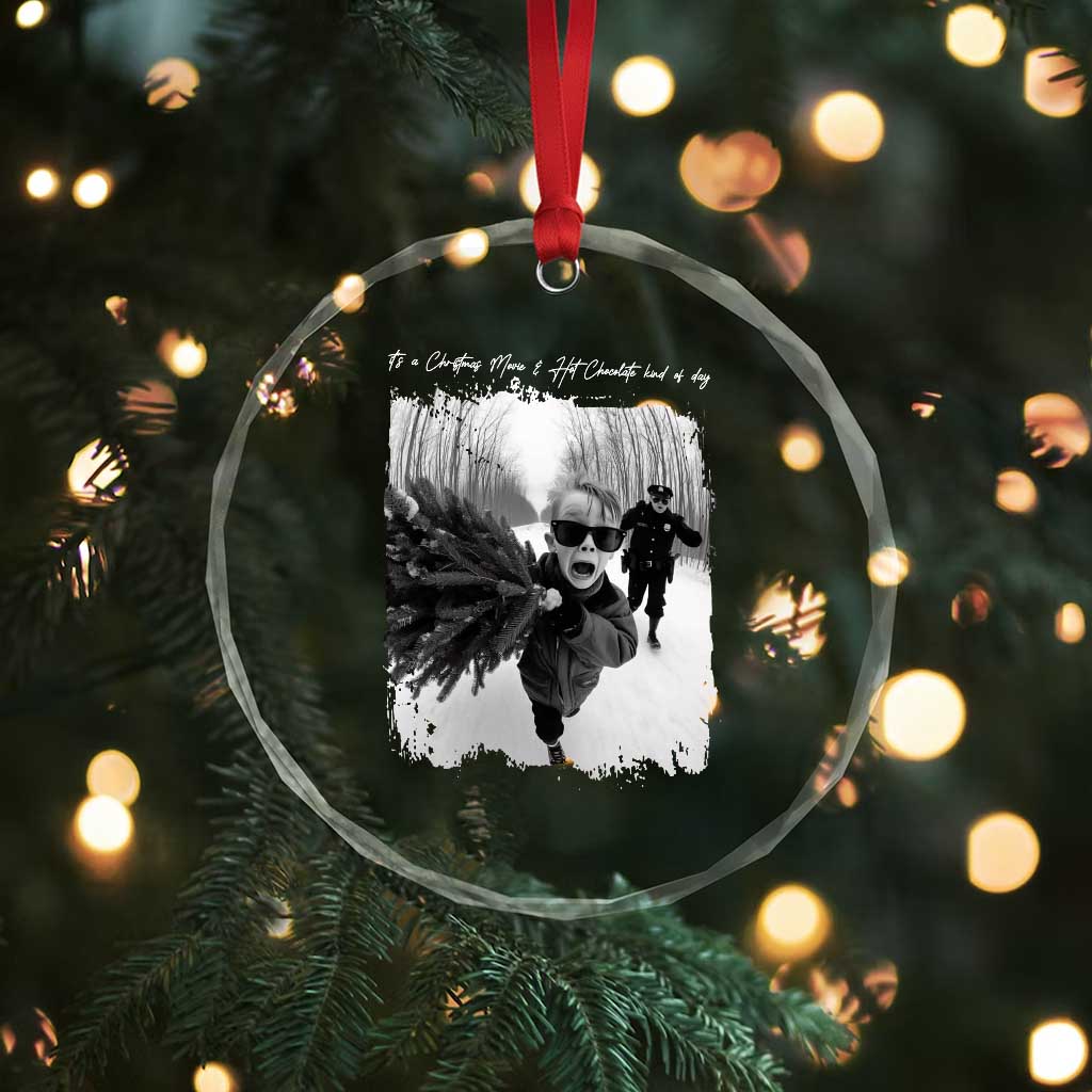 Funny Christmas Movie Crystal Glass Ornament Funny Kevin Home Xmas Meme Alone TS10 Print Your Wear