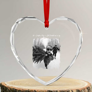 Funny Christmas Movie Heart Crystal Glass Ornament Funny Kevin Home Xmas Meme Alone TS10 Transparent Glass 3'' Heart Print Your Wear