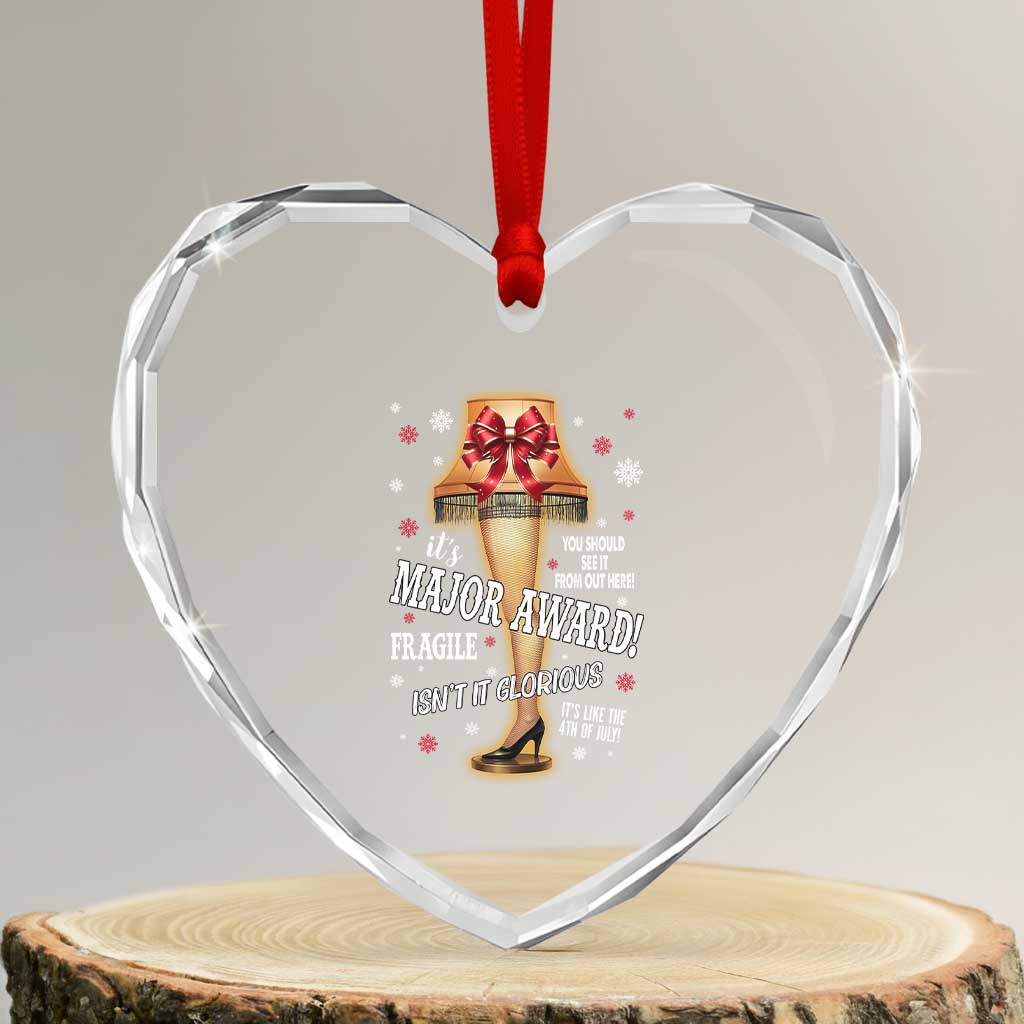 Funny Christmas Movie Heart Crystal Glass Ornament It Is A Major Award Fragile Italian Leg Lamp TS11 Transparent Glass 3'' Heart Print Your Wear