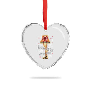Funny Christmas Movie Heart Crystal Glass Ornament It Is A Major Award Fragile Italian Leg Lamp TS11 Print Your Wear