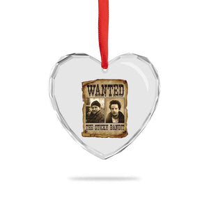 Funny Christmas Movie Heart Crystal Glass Ornament Wanted Sticky Bandit Merry Xmas Ya Filthy Animal TS10 Print Your Wear