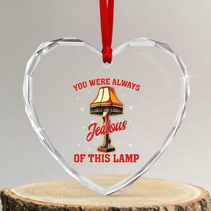 Funny Christmas Movie Heart Crystal Glass Ornament You Were Always Jealous Of This Lamp Italian Leg Lamp TS11 Transparent Glass 3'' Heart Print Your Wear