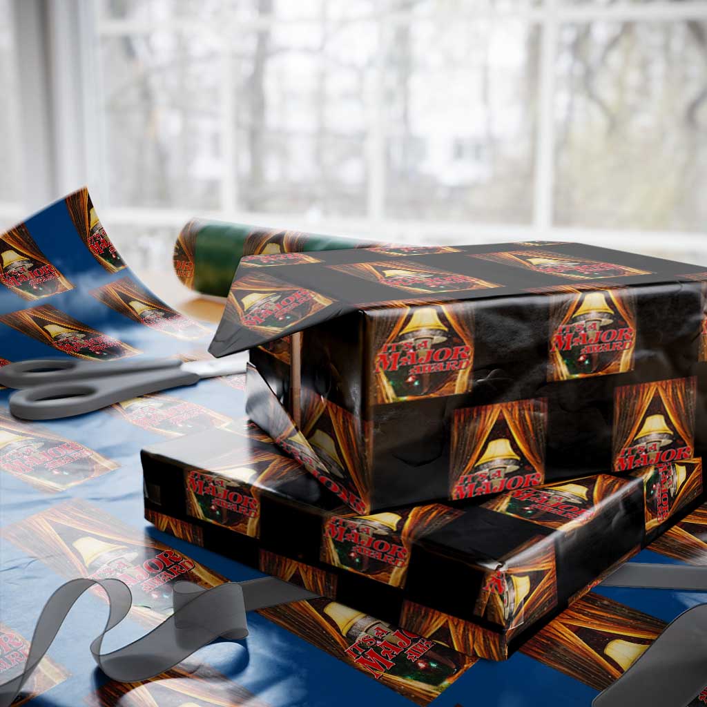 Funny Christmas Movie It Is A Major Award Wrapping Paper Roll Italian Leg Lamp TS11 Black Print Your Wear