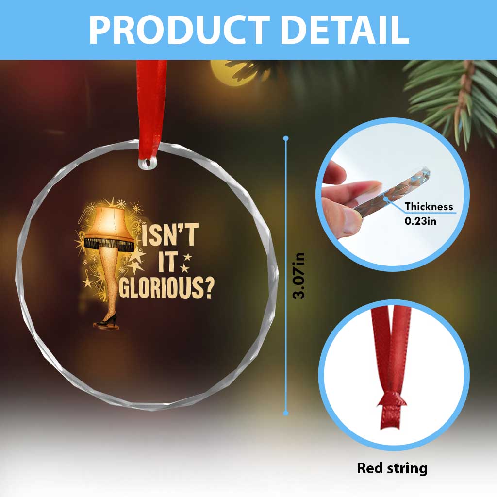 Funny Christmas Movie Leg Lamp Crystal Glass Ornament Isnt It Glorious TS11 Print Your Wear