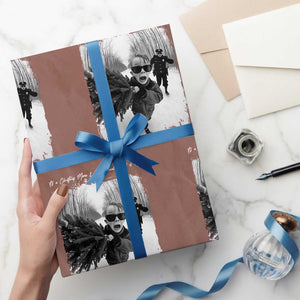 Funny Christmas Movie Wrapping Paper Roll Funny Kevin Home Xmas Meme Alone TS10 Mocha Print Your Wear
