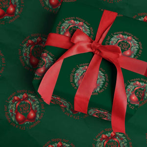 Funny Christmas Movie Wrapping Paper Roll Its A Bit Nipply Out I Mean Nippy Out What Did I Say Nipple TS11 Green Print Your Wear