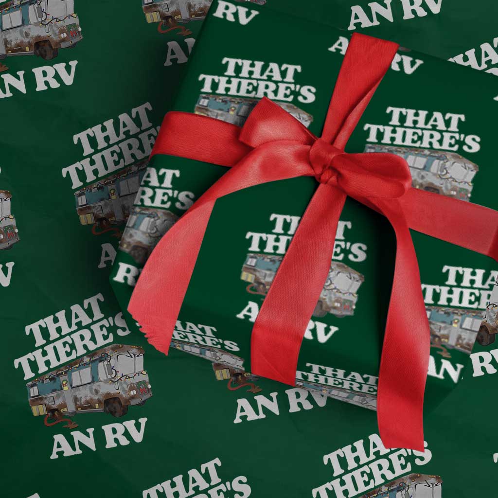 Funny Christmas Movie Wrapping Paper Roll That There's An RV Led Lights Camping Motorhome TS11 Green Print Your Wear