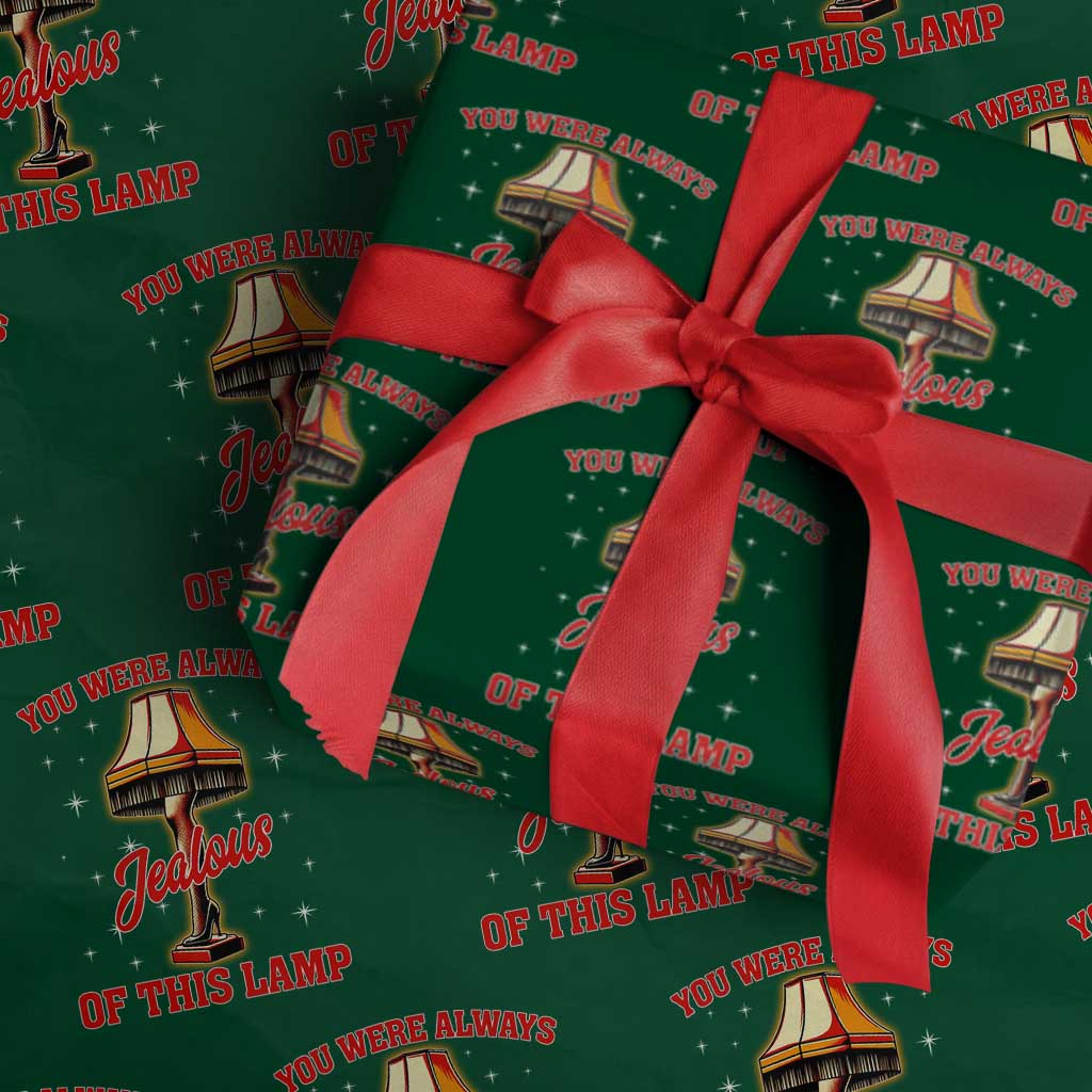 Funny Christmas Movie Wrapping Paper Roll You Were Always Jealous Of This Lamp Italian Leg Lamp TS11 Green Print Your Wear