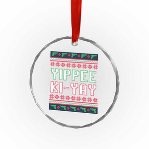 Funny Christmas Nakatomi Plaza Yipee Ki-Yay Crystal Glass Ornament TS09 Print Your Wear