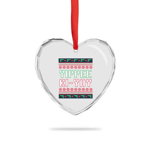 Funny Christmas Nakatomi Plaza Yipee Ki-Yay Heart Crystal Glass Ornament TS09 Print Your Wear