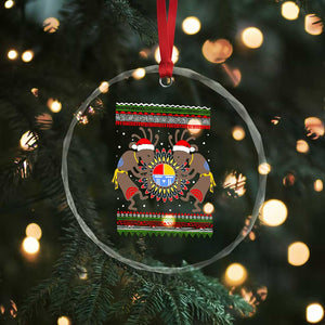 Funny Christmas Native American Crystal Glass Ornament Santa Kokopeli Medicine Wheel TS11 Print Your Wear